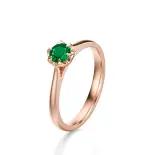 Pierścionek z różowego złota ze szmaragdem AJPZ_011 Pierścionek z różowego złota ze szmaragdem AJPZ_011